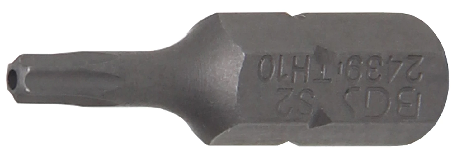 Bit - Länge 25 mm - Sechskant 1/4" - T-Profil mit Bohrung T10