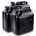 3x Benzinkanister 20L Kunststoff schwarz UN-geprüft