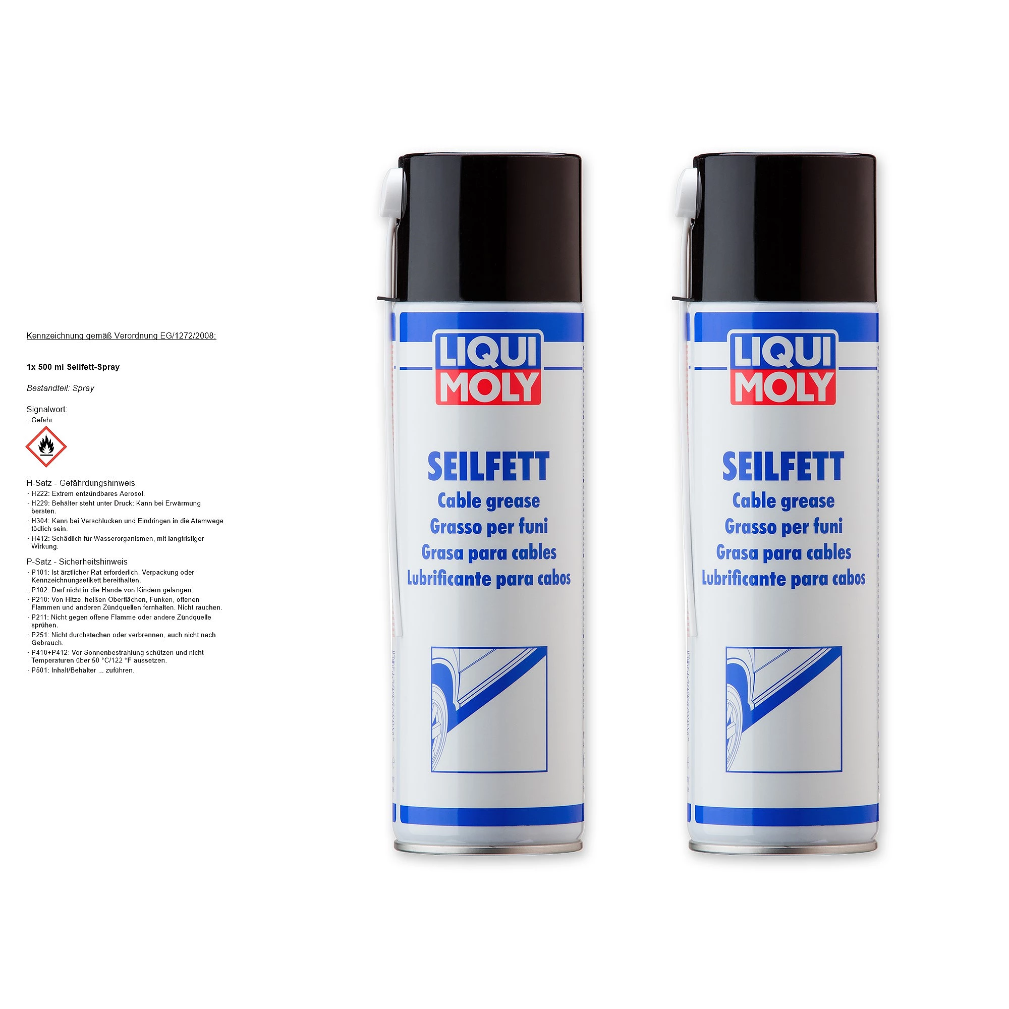 LIQUI MOLY 2x 500 ml Seilfett-Spray 6135 günstig online kaufen