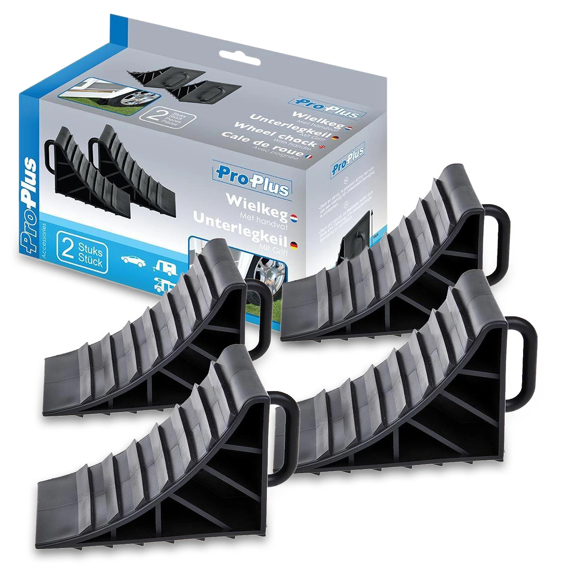 PROPLUS 2x Unterlegkeil Kunststoff mit Griff Set von 2 Stück (4 Stück)  341347 günstig online kaufen