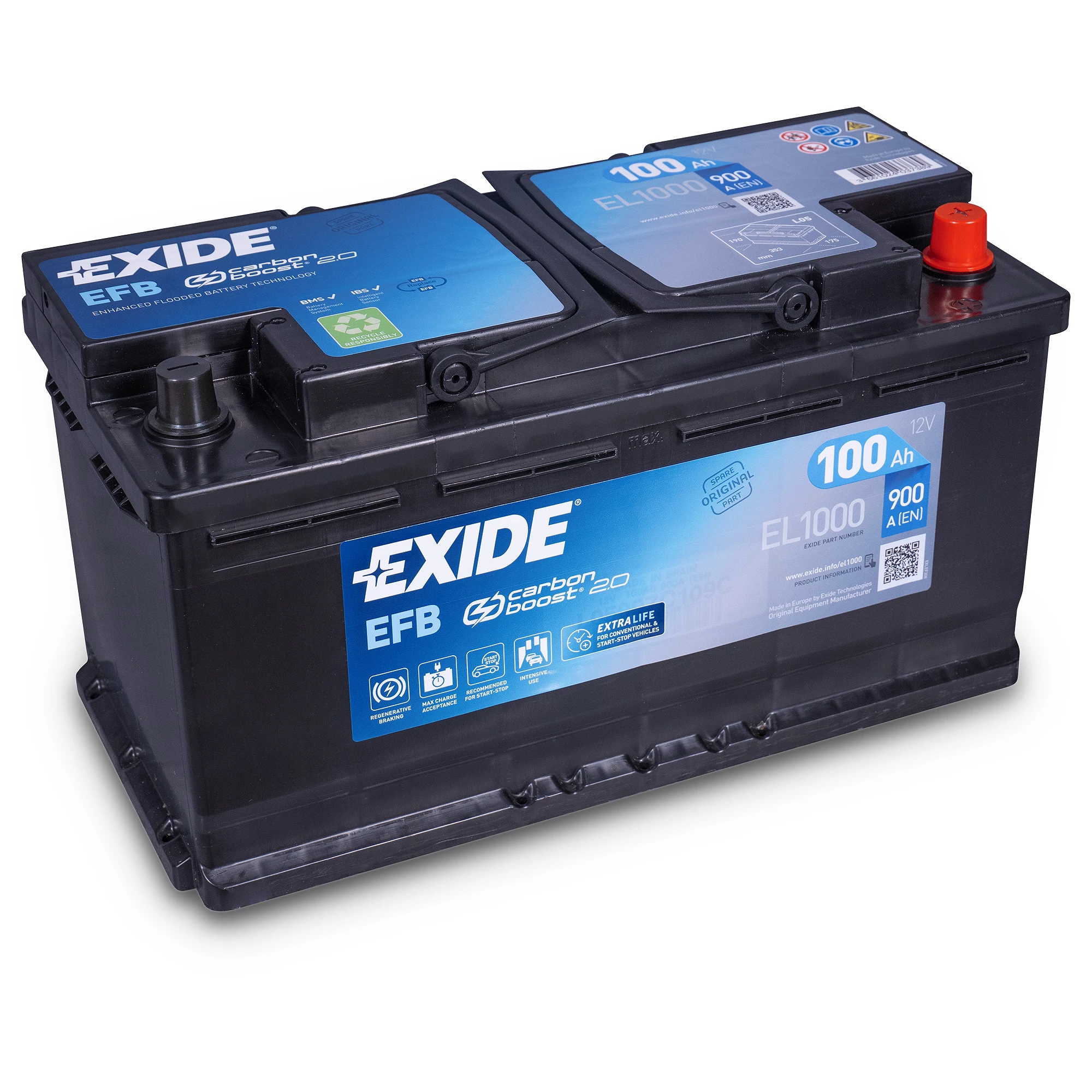 EXIDE EL1000 EFB Starterbatterie 100Ah 900A EL1000 günstig online kaufen