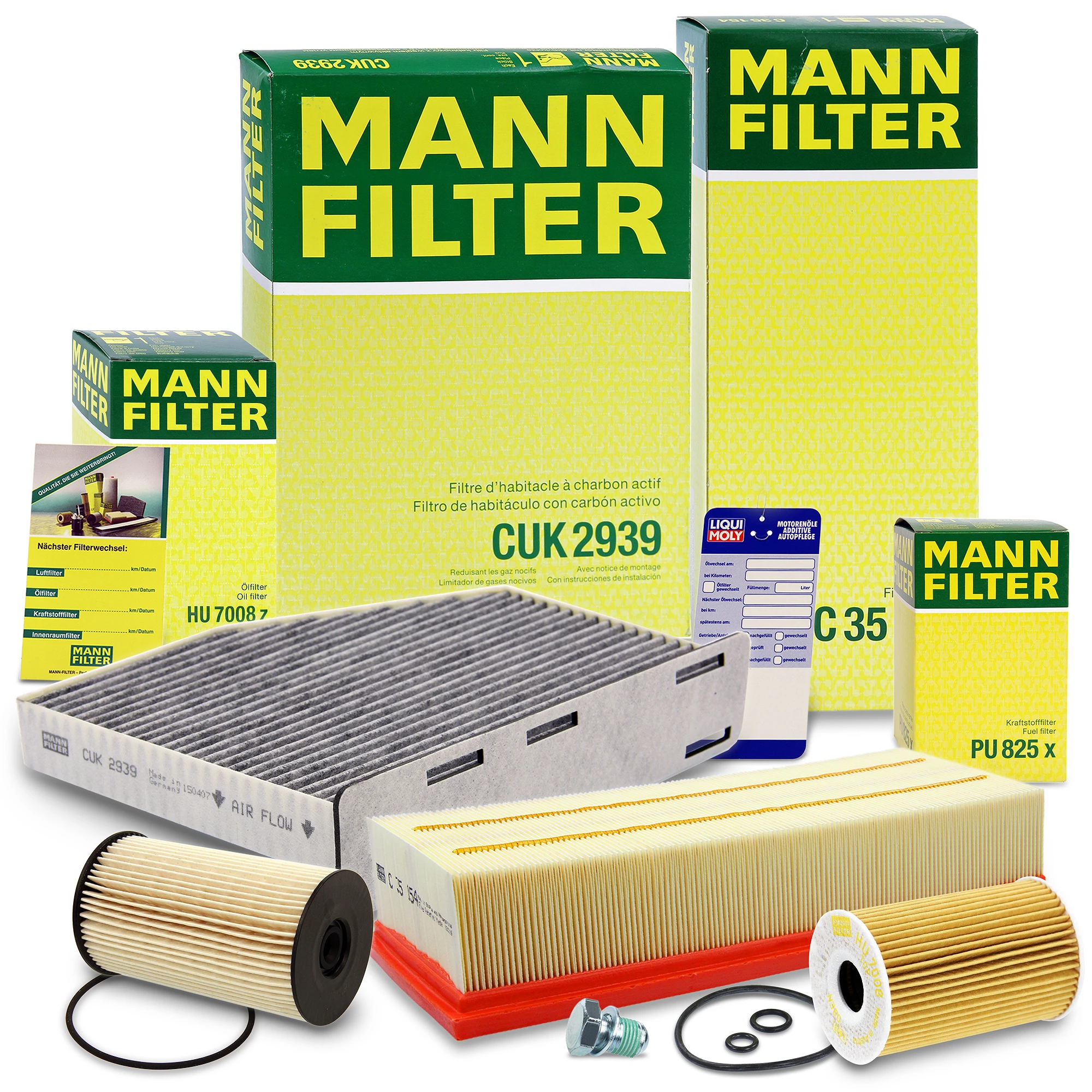 MANN-FILTER Inspektions Set Inspektionspaket Luftfilter Ölfilter Innenraumfilter Kraftstofffilter