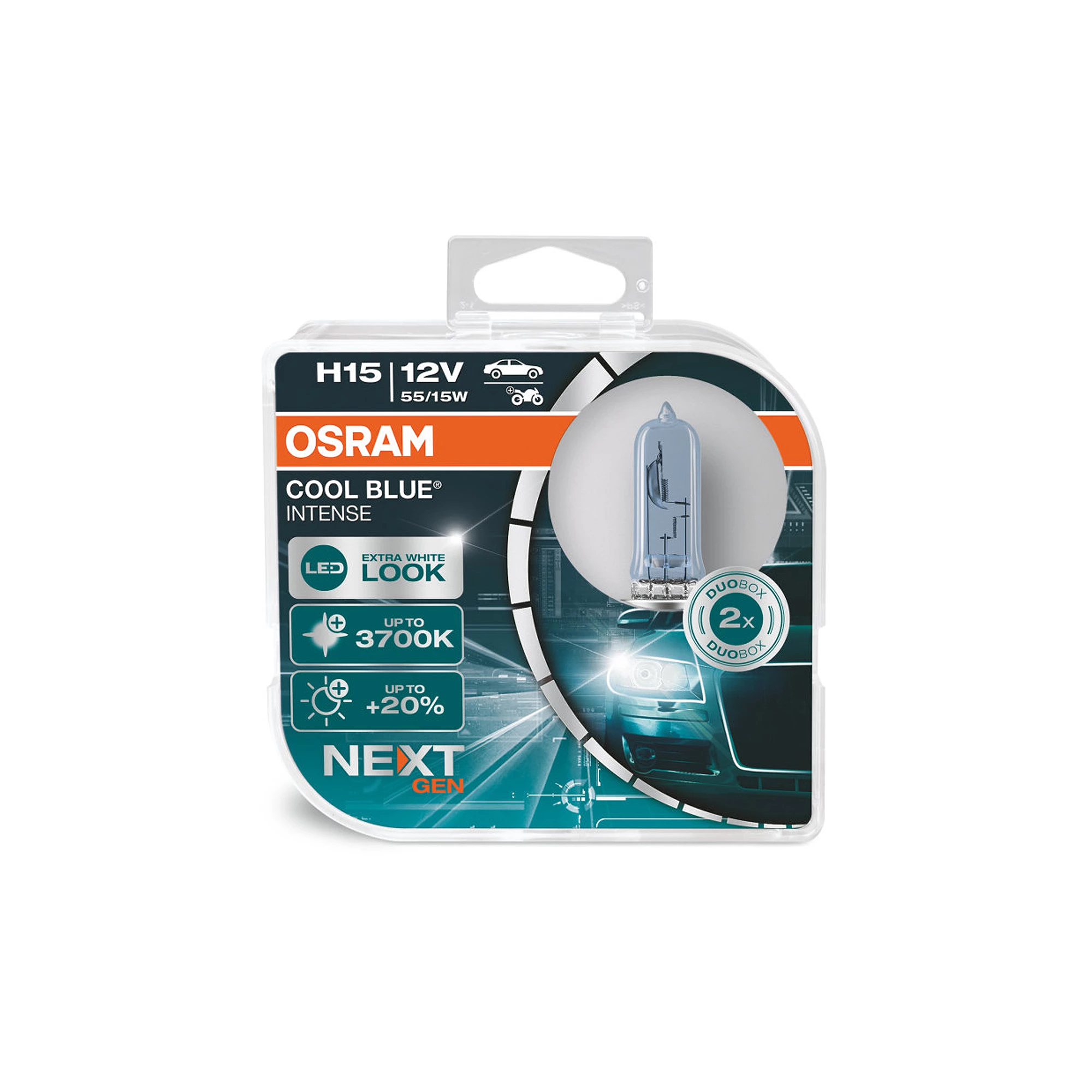 OSRAM H15 COOL BLUE® INTENSE Glühlampe (Next Gen) Duobox 64176CBN-HCB  günstig online kaufen