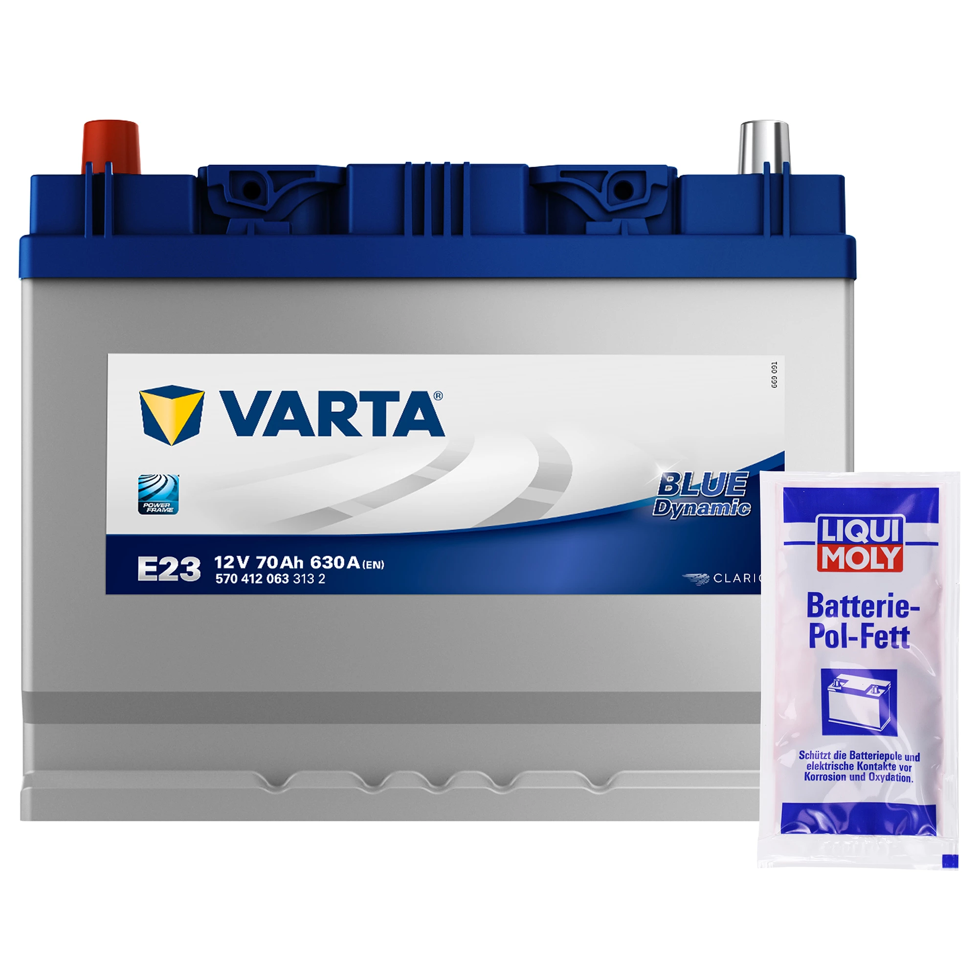 VARTA VARTA Starterbatterie BLUE dynamic 70Ah 630A E23+10g Pol