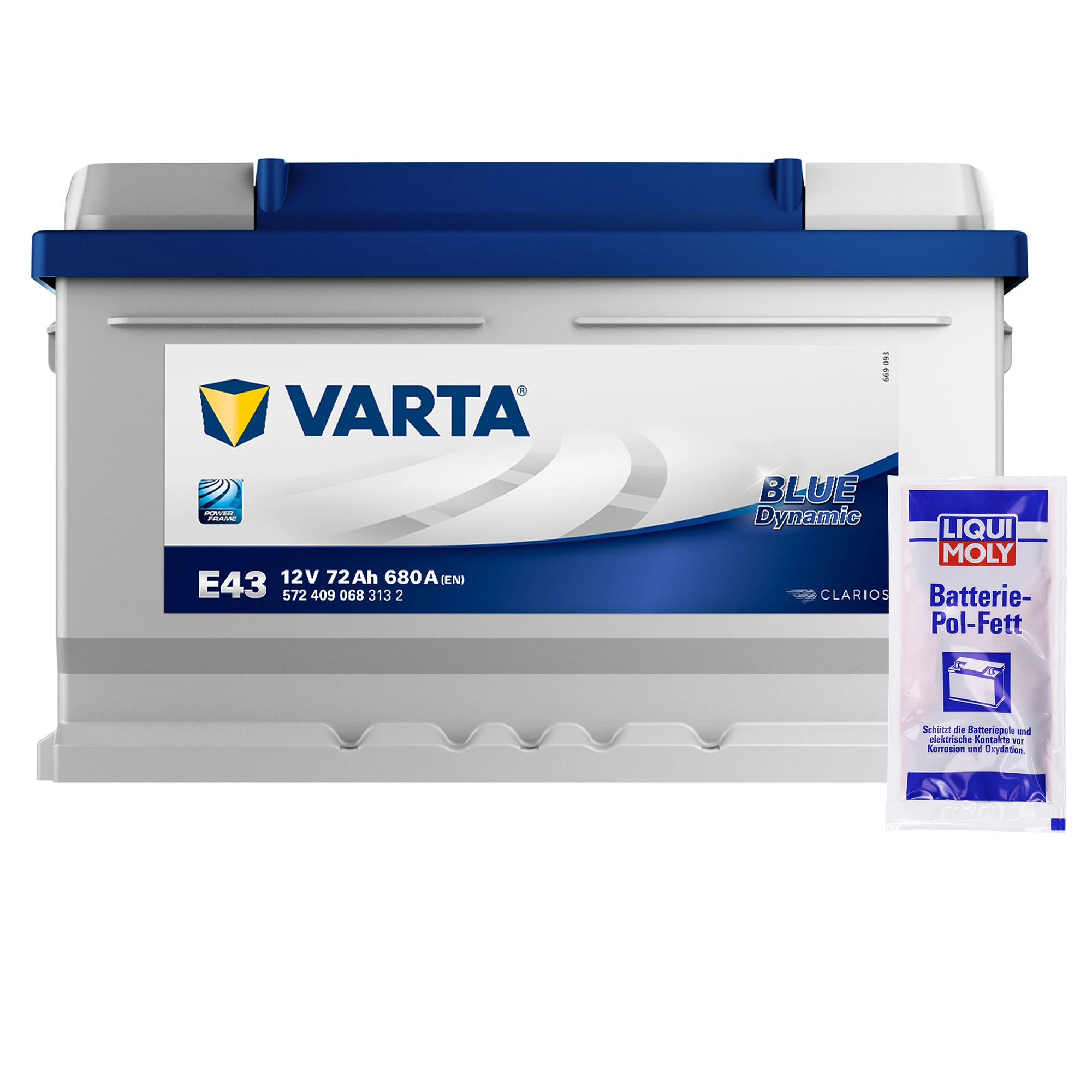 VARTA Starterbatterie Blue 72Ah 680 A E43 + Pol-Fett 10g 5724090683132  günstig online kaufen