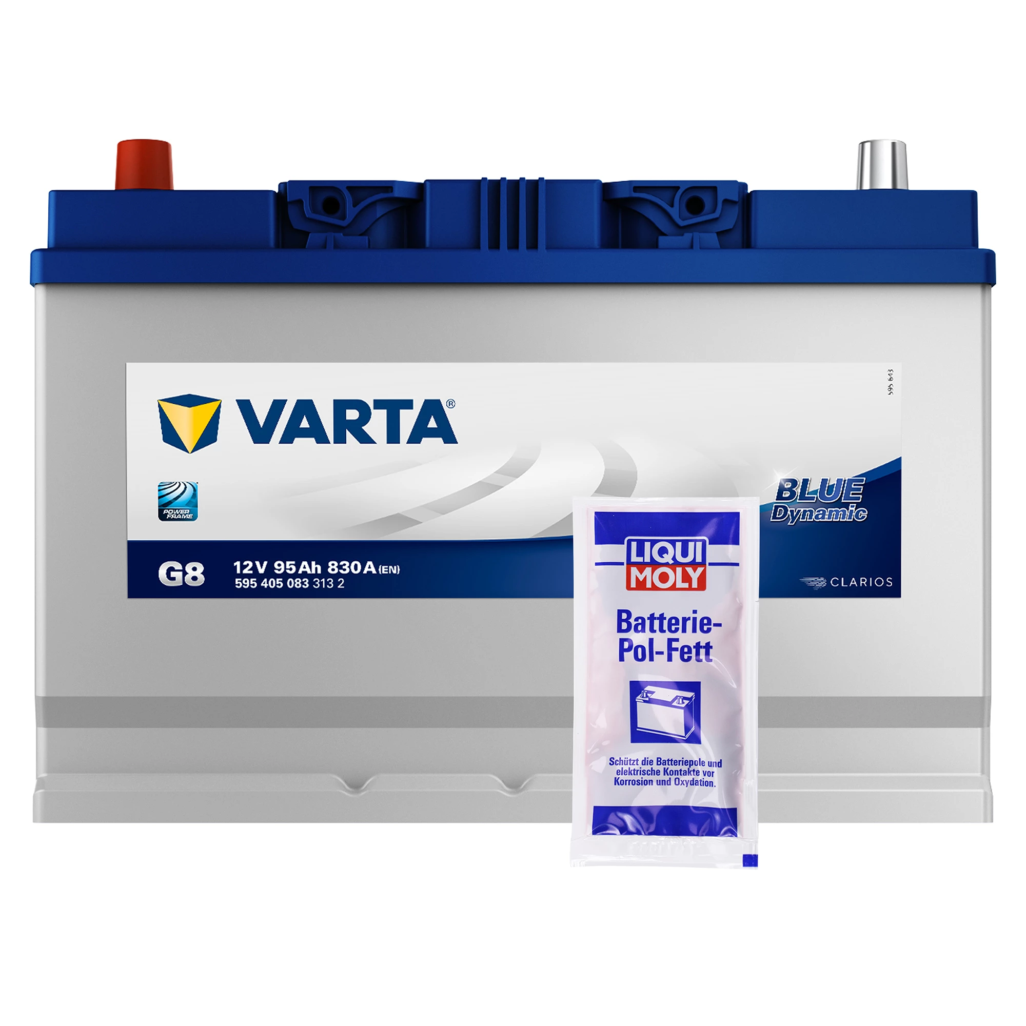 VARTA Starterbatterie Blue 95Ah 830 A G8 + Pol-Fett 10g 5954050833132  günstig online kaufen
