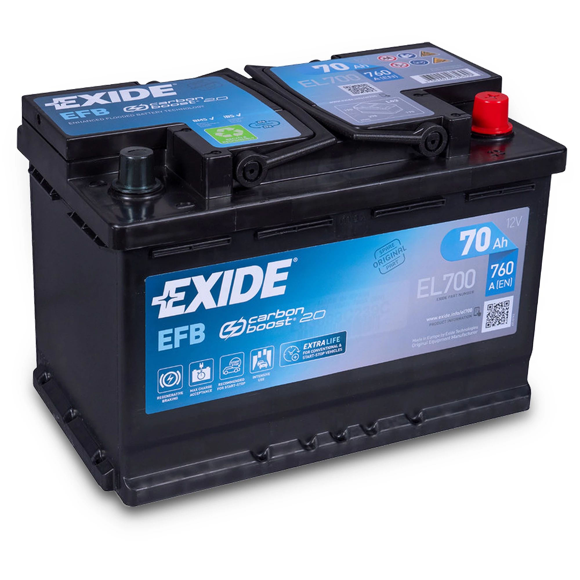 EXIDE EXIDE EL700 EFB Starterbatterie 70Ah 760A EL700 günstig