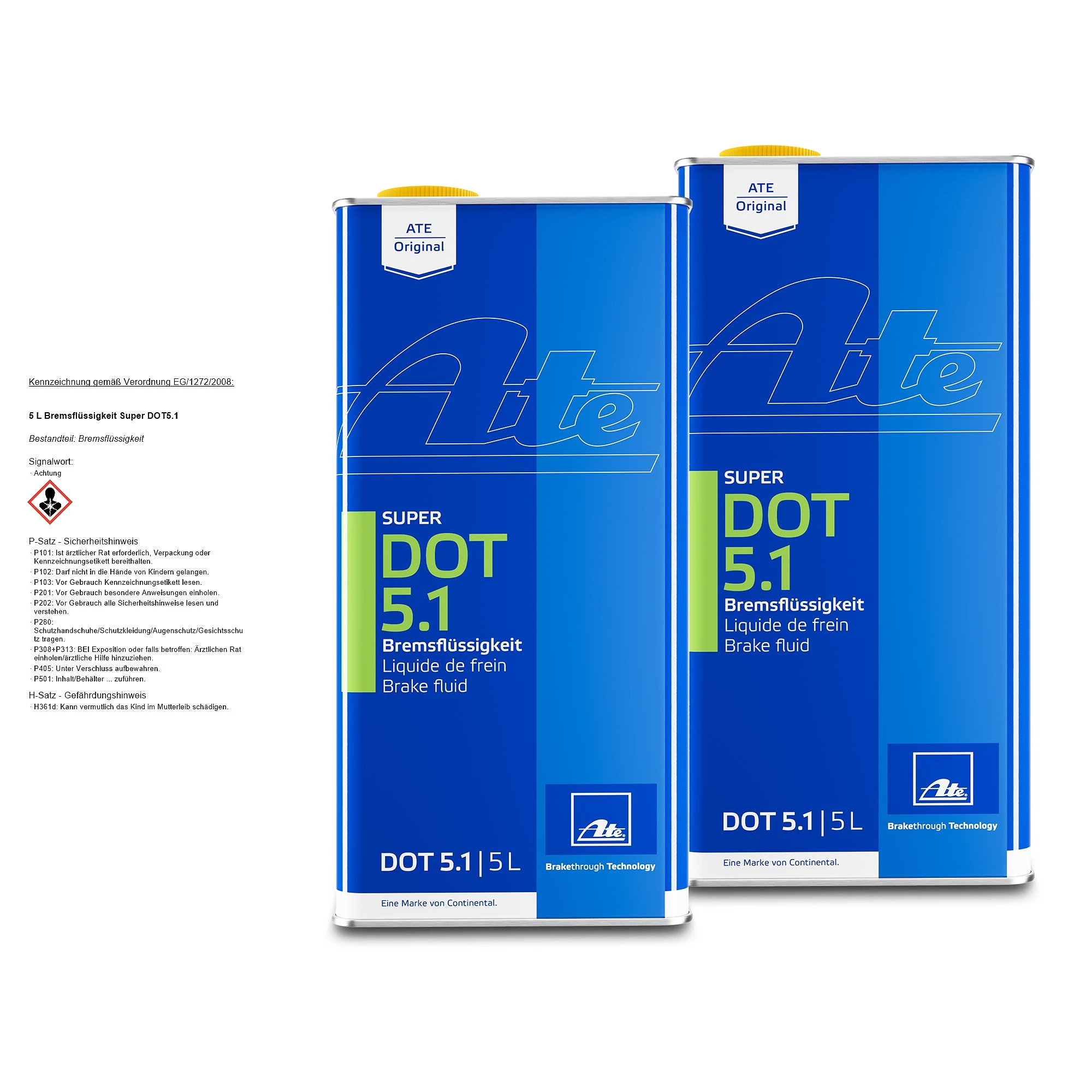 ATE 2x 5 L Bremsflüssigkeit Super DOT5.1 03.9901-6603.2 günstig online  kaufen