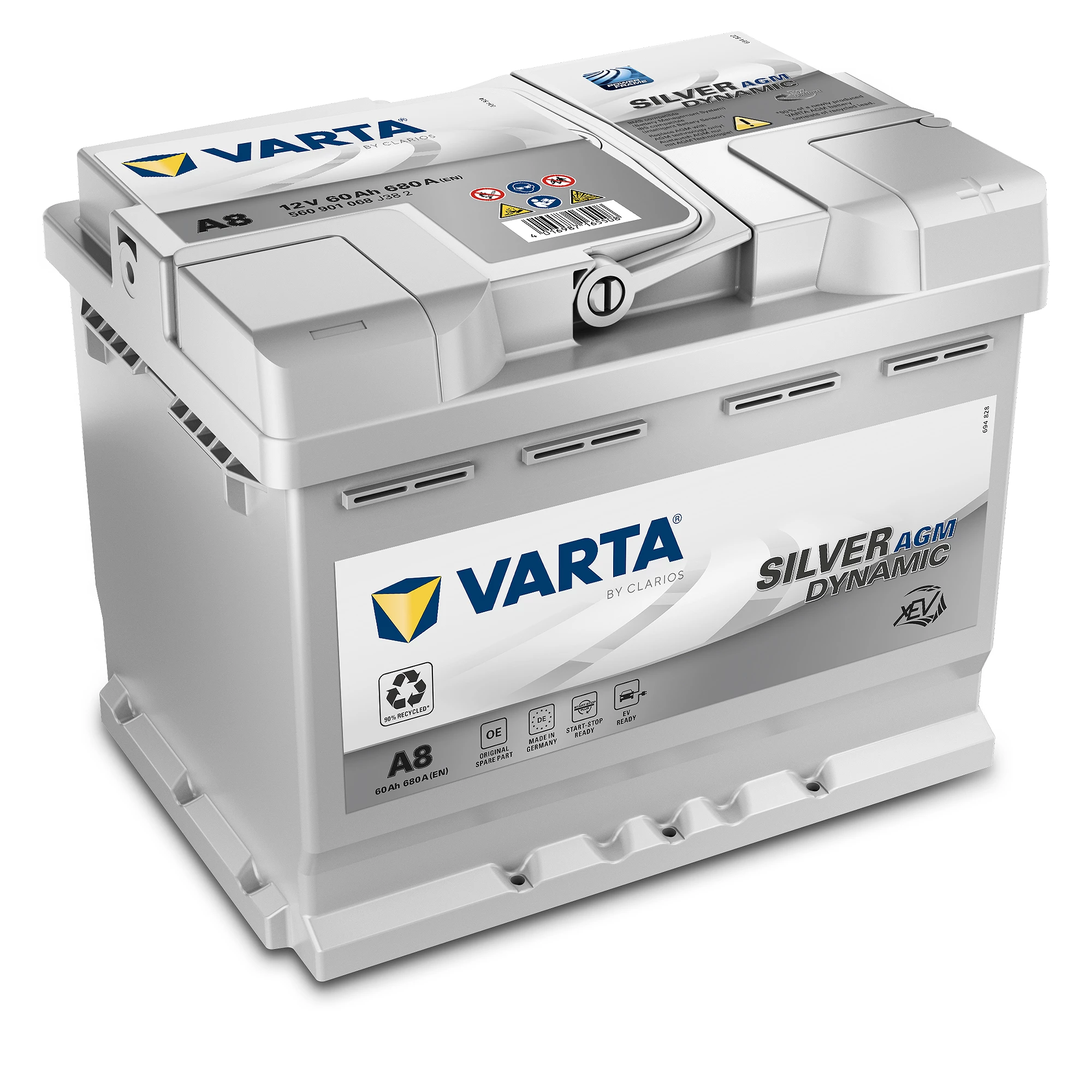 VARTA Starterbatterie 60Ah D52 (A8) Silver Dynamic AGM xEV 560 901 068  560901068J382 günstig online kaufen