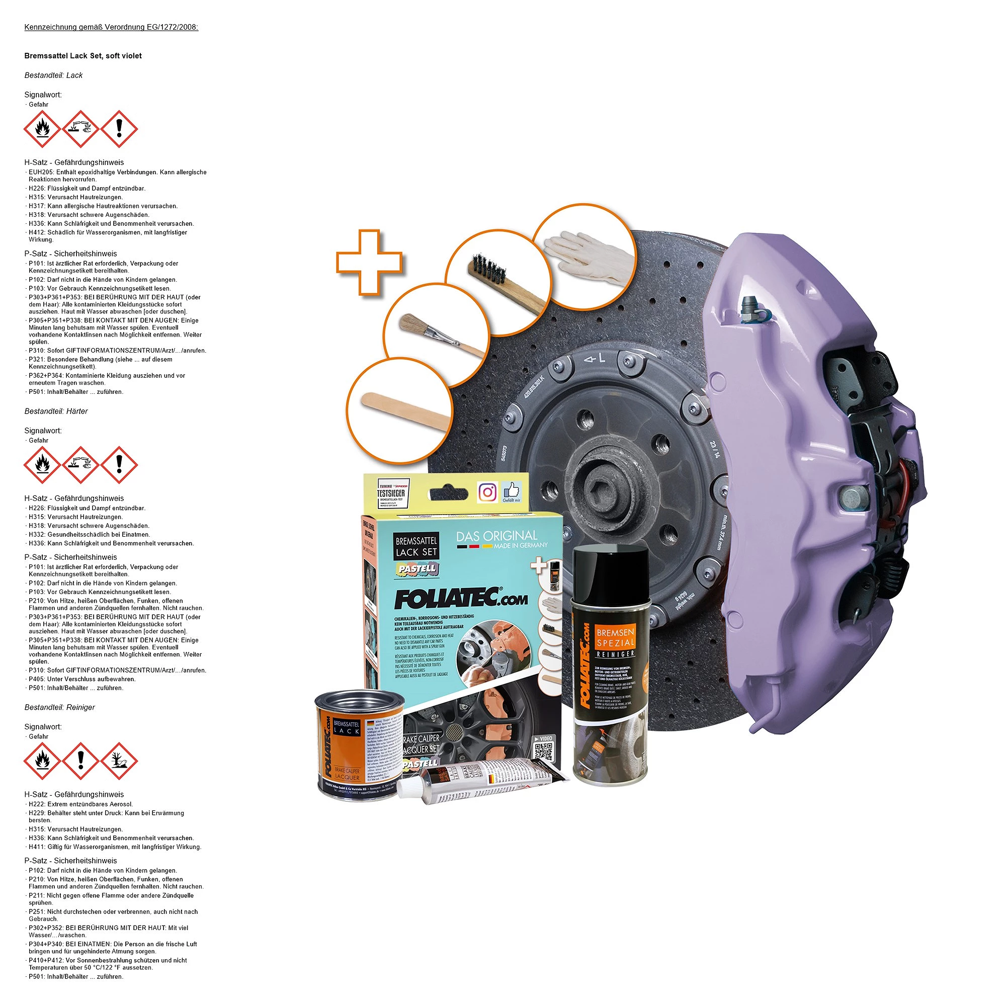 FOLIATEC Bremssattel Lack Set, soft violet 2220 günstig online kaufen
