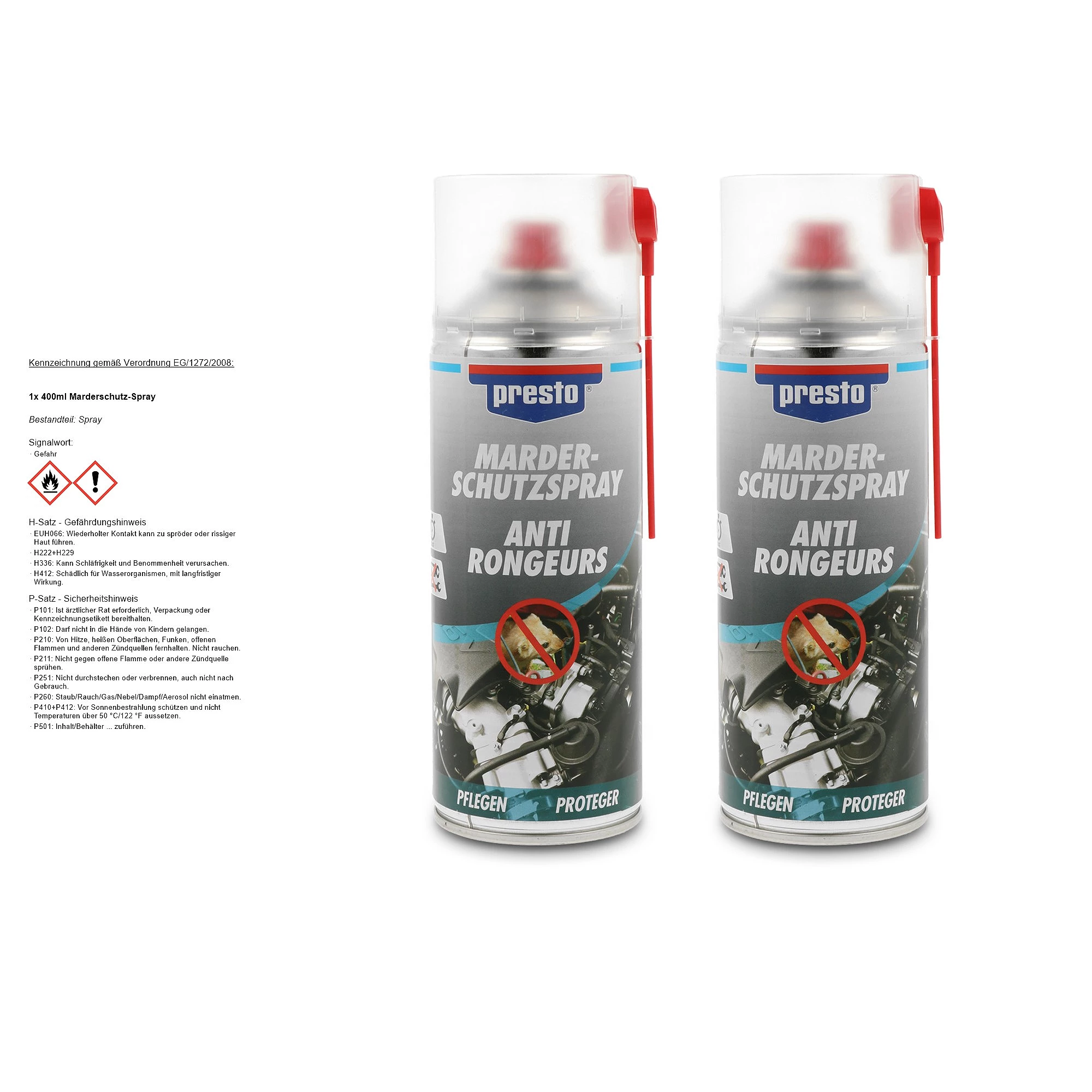 PRESTO 2x 400ml Marderschutz-Spray 803857 günstig online kaufen