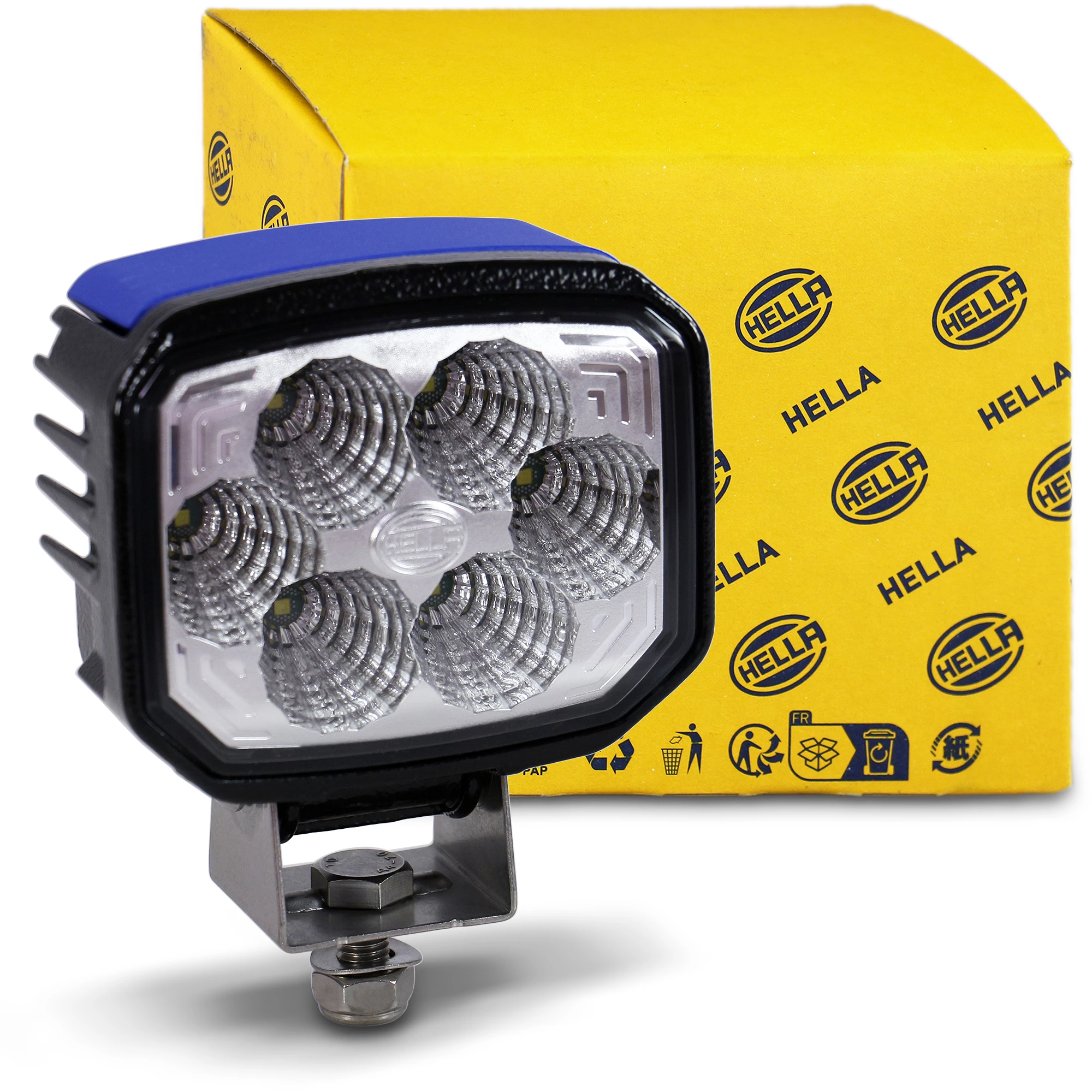Hella® LED-Arbeitsscheinwerfer Power Beam 3000 eckig, 9 – 33 V, 43 W,  3.000 lm, 16 Hochleistungs-LEDs, stehend, 1GA 996 192-001 günstig online  kaufen
