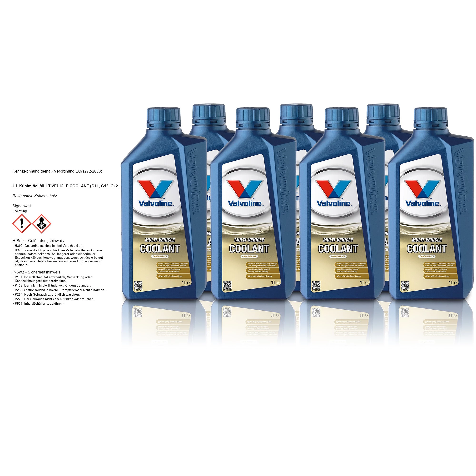 Valvoline 7x 1 L Kühlmittel MULTIVEHICLE COOLANT (G11,G12,G12+,G12++,G13)  V874738 günstig online kaufen