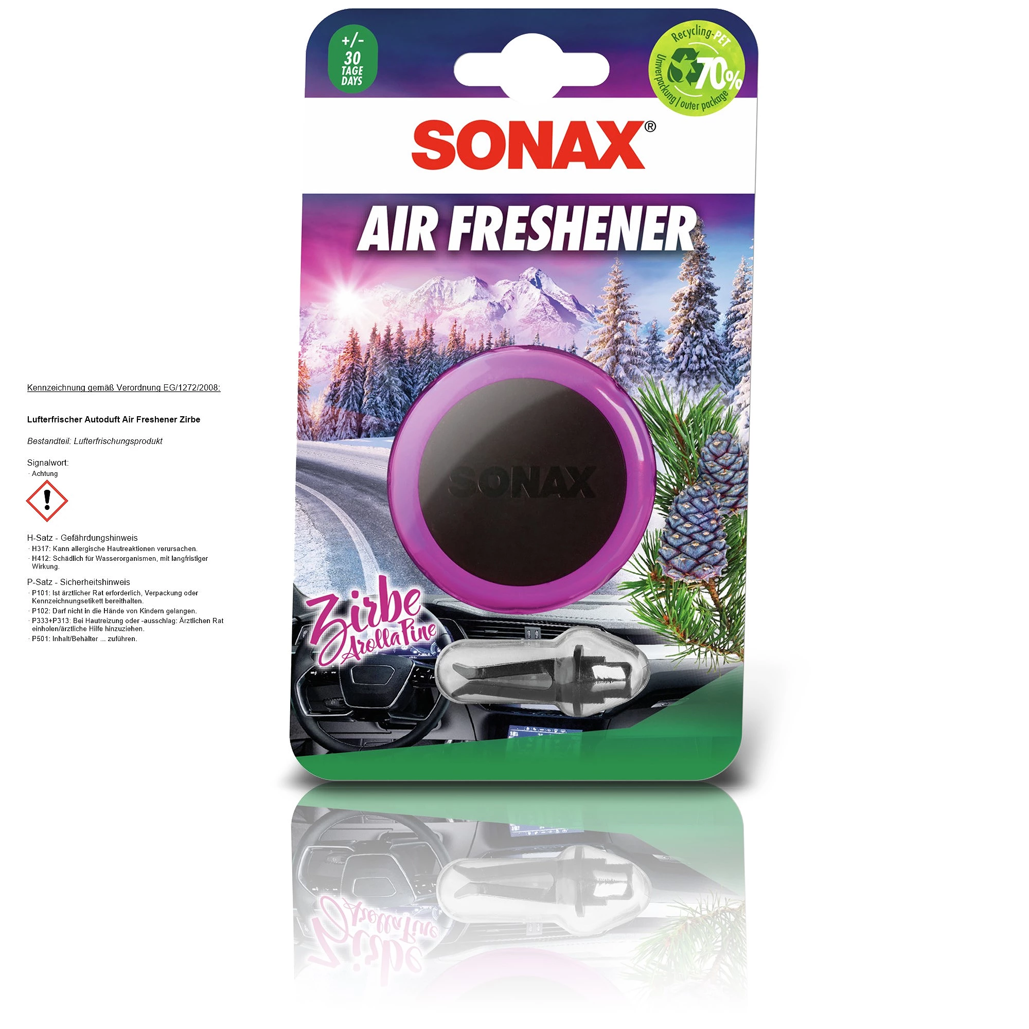 SONAX Lufterfrischer Autoduft Air Freshener Zirbe 0670410 günstig