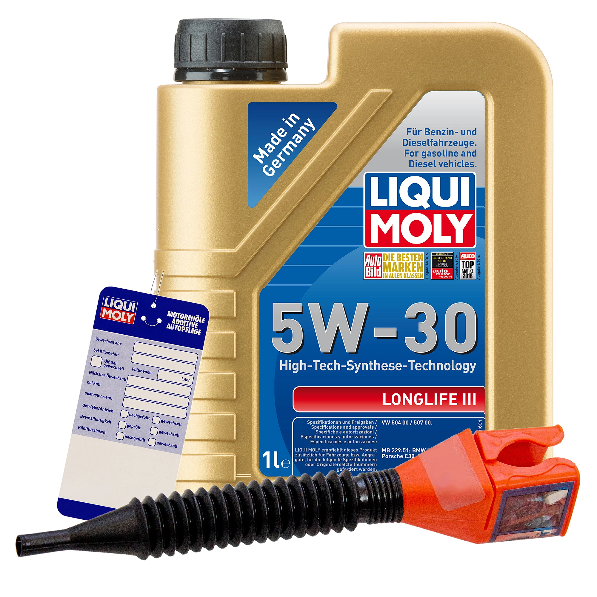 LIQUI MOLY 1 L Longlife III 5W-30 + Ölw.-Anhänger + Trichter 10803461  günstig online kaufen