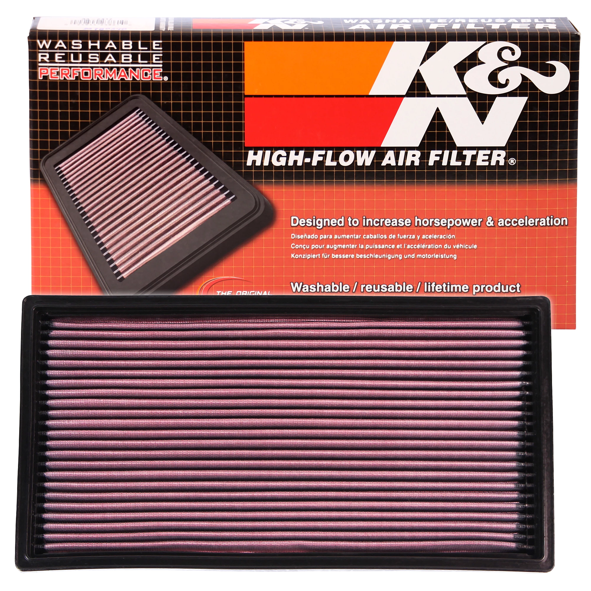 K&N 33-2670 Waschbarer und wiederverwendbarer KFZ Tauschluftfilter 