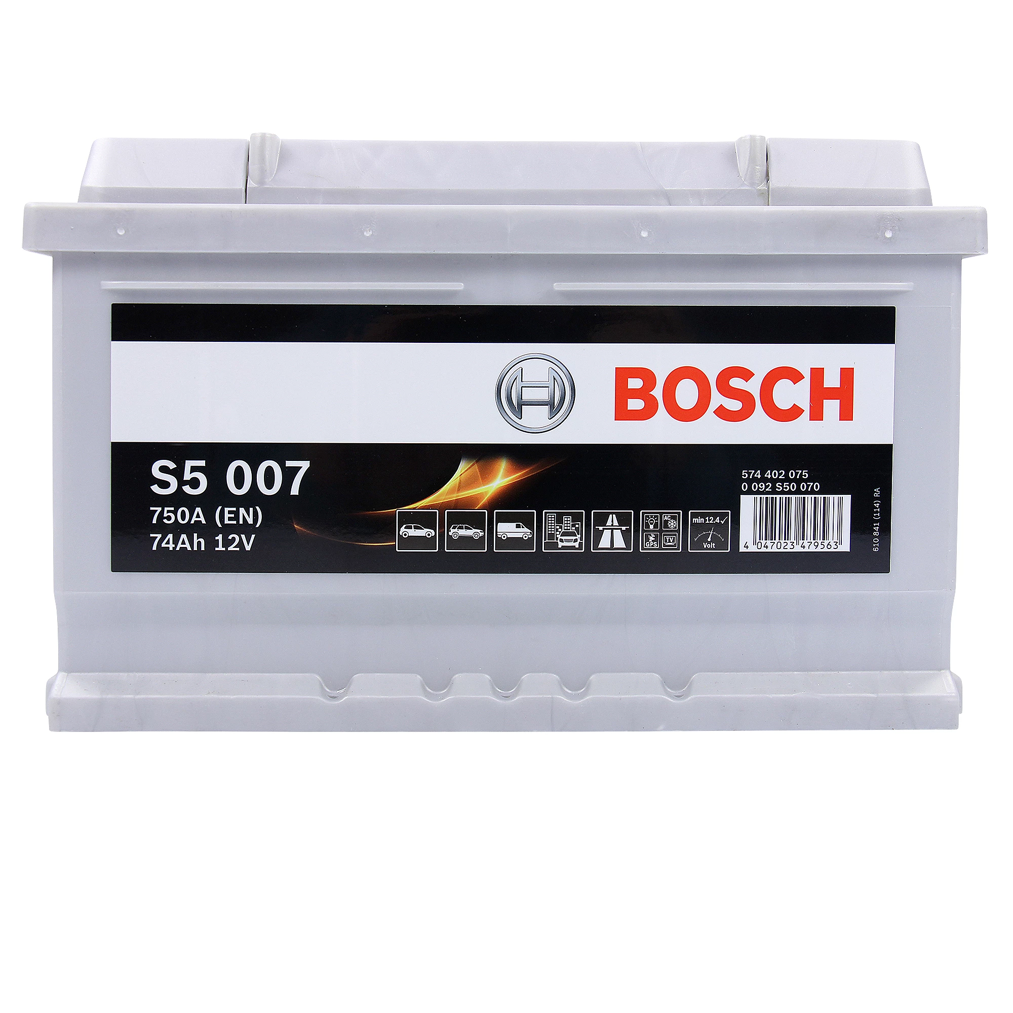 BOSCH Starterbatterie S5 007 74Ah 750A 12V 0092S50070 günstig