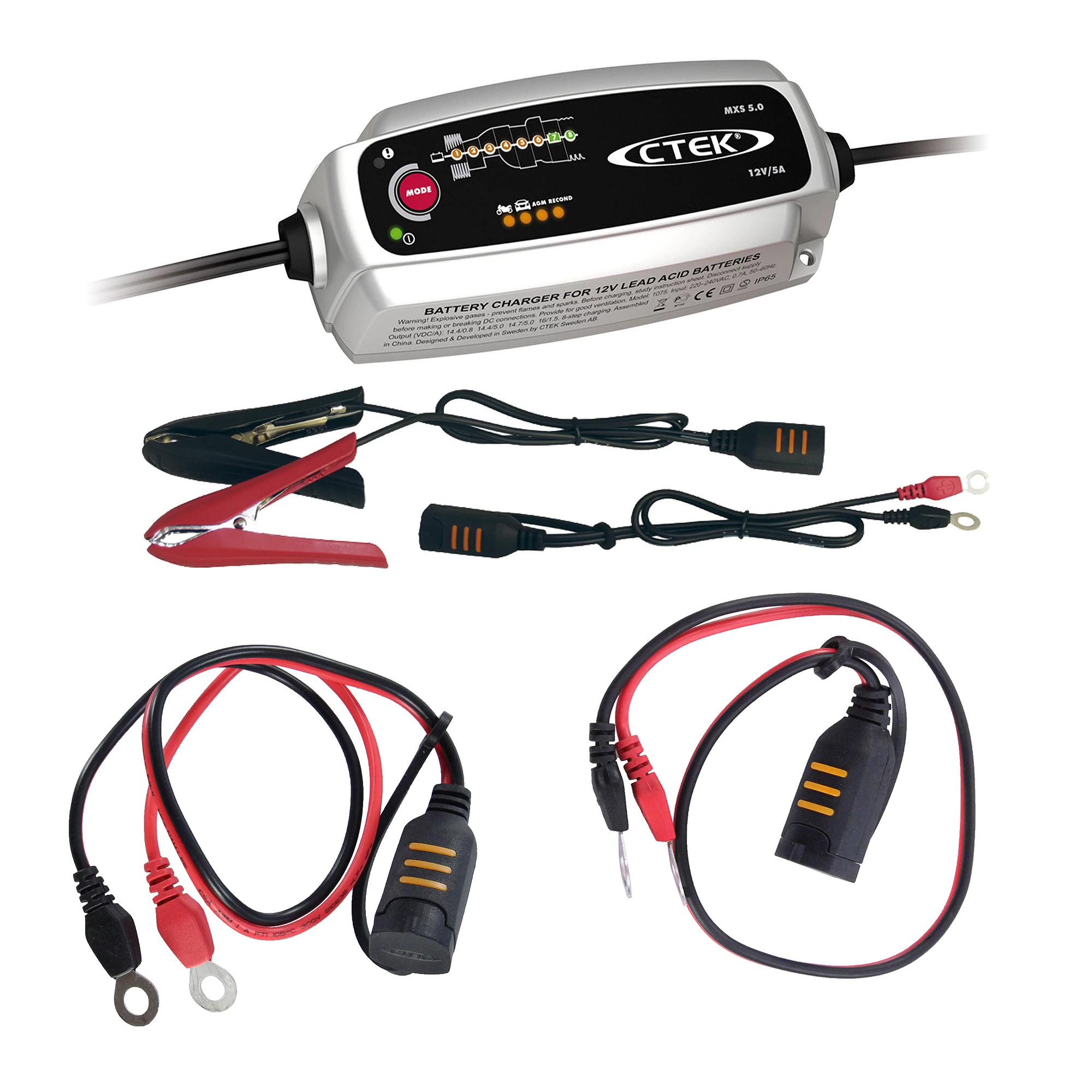 Batterie-Ladegerät CTEK 6 Programme, 8 Ladeschritte MXS 5.0, 12V, 5A mit  Polklemmen & Ringösenkabel auch für Gel-Batterien geeignet Note 1 -  perfekte Reparatur