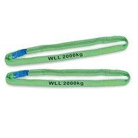 2x Rundschlinge grün WLL 2.000 kg - Länge 3 m - Umfang 6 m
