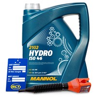 5 L Hydro ISO 46 Hydrauliköl + Ölwechsel-Anhänger + Einfülltricht
