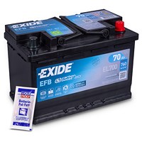 EL700 EFB Starterbatterie 70Ah 760A + 10g Batterie-Pol-Fett
