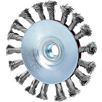 Rostfreie Kegelform-Stahldrahtrundbürste, 0,5mm, Ø 115mm