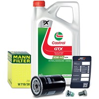 Ölfilter+Schraube+5 L Castrol GTX 10W-40 A/B