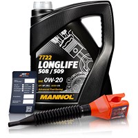 5 L Longlife 508/509 0W-20 + Ölwechsel-Anhänger + Einfülltrichter