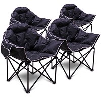4x Gepolsterter Campingstuhl - Moon Chair - Faltbar