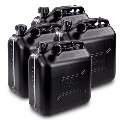 PROPLUS 4x Benzinkanister 20L Kunststoff schwarz UN-geprüft 530047 günstig  online kaufen