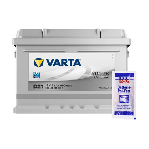 VARTA Starterbatterie SILVER dynamic 61 Ah 600 A D21+10g Pol-Fett  5614000603162 günstig online kaufen