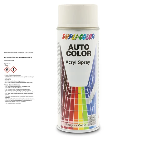 400 ml Auto-Color Lack weiß glänzend 0-0730