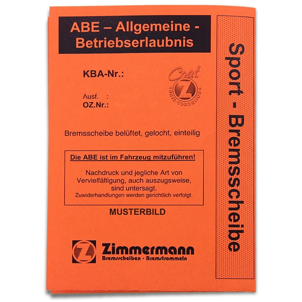 Zimmermann Coat-Z Sport Bremsen-Set + ABE_PKT062W548 