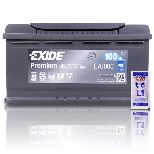 EXIDE EA1000 Premium CarbonBoost 100Ah 900A+10g Pol-Fett EA1000 günstig  online kaufen