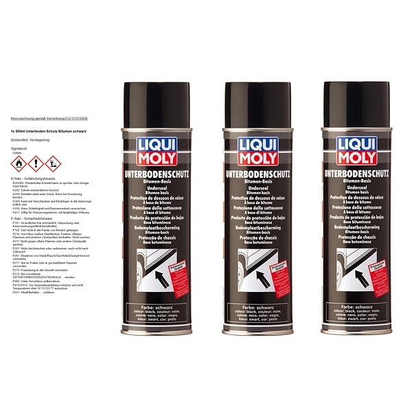 LIQUI MOLY 3x 500ml Unterboden-Schutz Bitumen schwarz 6111 günstig online  kaufen