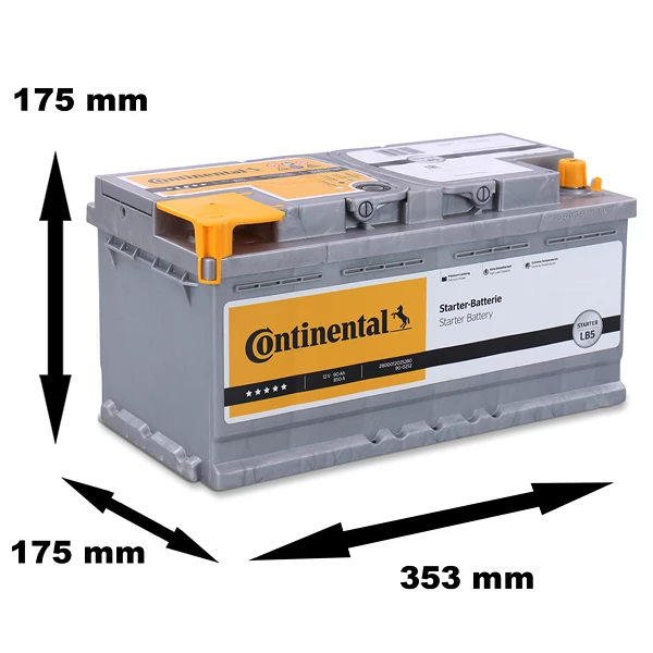 CONTINENTAL Starterbatterie LB5 90Ah 850A + 1x 10g Batterie-Pol-Fett  2800012025280 günstig online kaufen