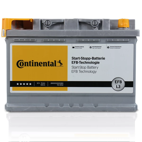 CONTINENTAL Starterbatterie Start-Stopp-Batterie EFB L3