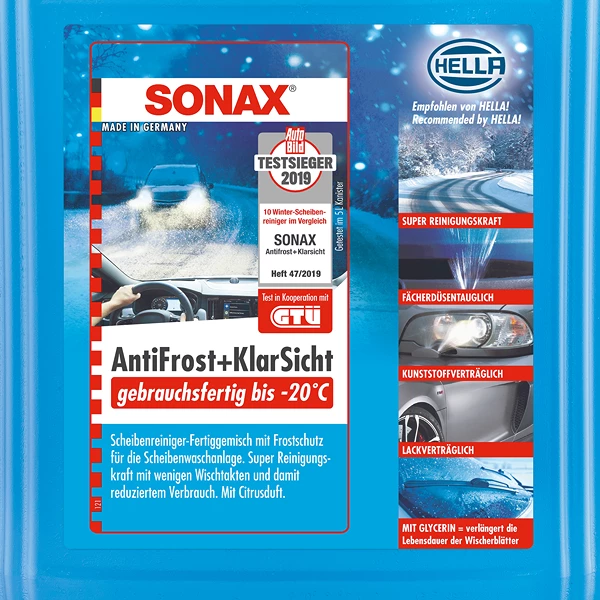 SONAX 4x 5 L AntiFrost&KlarSicht gebrauchsfertig -20°C