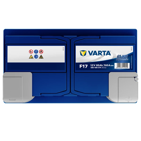 VARTA F17 Blue Dynamic 80Ah Autobatterie 12V 740A Starter Batterie +Rechts  4016987119440