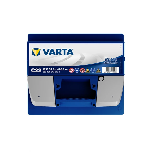 Autobatterie 12V 52Ah 470A Varta C22 Blue Dynamic Starterbatterie 552 400  047