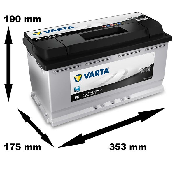 VARTA Starterbatterie Black Dynamic 90Ah 720A F6 5901220723122
