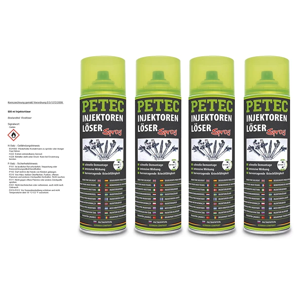 PETEC 4x 500 ml Injektorlöser 70160 günstig online kaufen