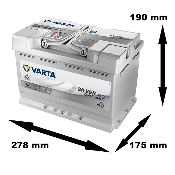 VARTA Starterbatterie 70Ah E39 (A7) Silver Dynamic AGM xEV 570 901 076  570901076J382 günstig online kaufen