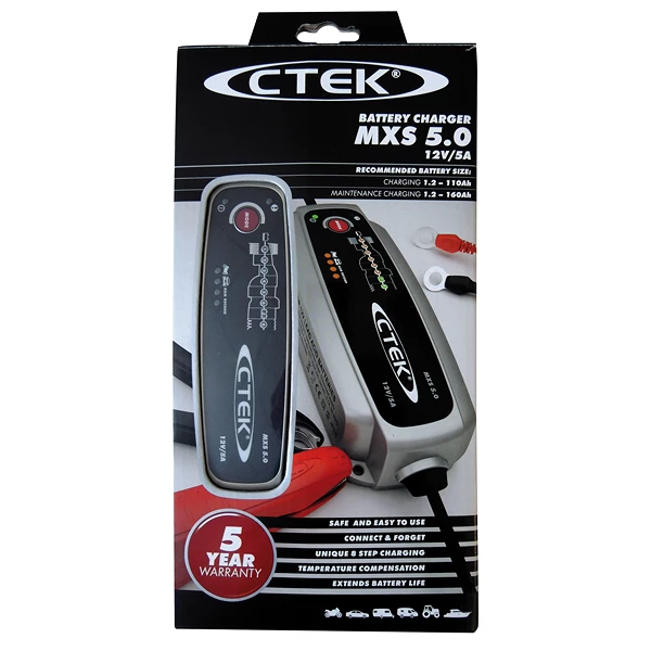 CTEK Batterieladegerät MXS 5.0 + 12V Schnellverbinder 10850338 günstig  online kaufen