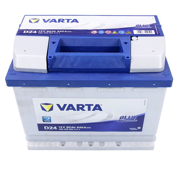 Varta D24 Blue Dynamic Starterbatterie für Passenger Car, 5604080543132 12V  60Ah 540A