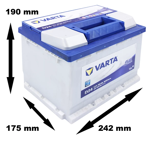 VARTA D24 Batterie Voiture Blue Dynamic 560 408 054 60Ah