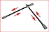 Rad-Kreuzschlüssel mit Gleitgelenk für NKW, 3/4"x24x27x32mm