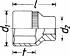 Steckschlüsseleinsatz - 1/4" - Sechskant-Tractionsprofil - 14mm