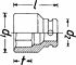 Kraft-Steckschlüsseleinsatz - 3/4" - Sechskant Profil - 36 mm