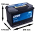 Excell EB740 Starterbatterie 74Ah 680A + 10g Batterie-Pol-Fett
